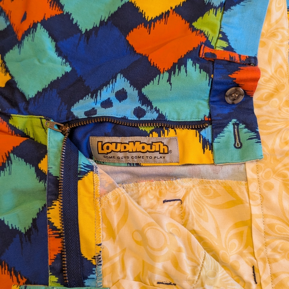 Loudmouth Vibrant Geometric Men's Leggings - Picture 2 of 3